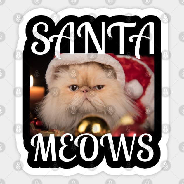 Santa Meows Sticker by Demian Stipatio